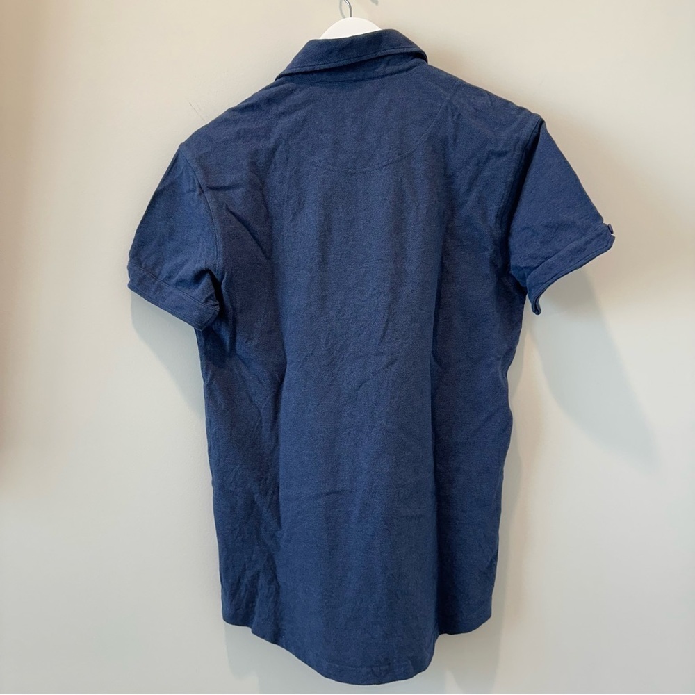 Orlebar Brown Mens Short Sleeve Cotton Polo Shirt Teal Blue Medium Golf Casual - Picture 10 of 11